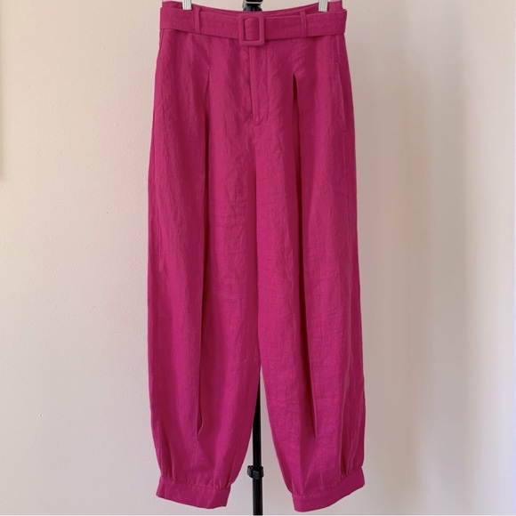 NWOT Farm Rio Pink 100% Linen Pants Size XS - Picture 5 of 9